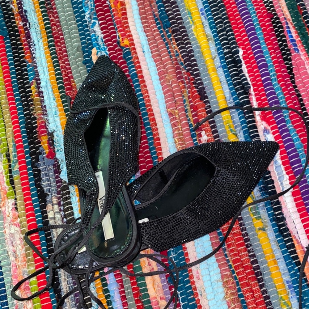 Zara Black Sparkle Heels
